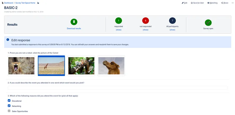Surveys and polls directly in Confluence